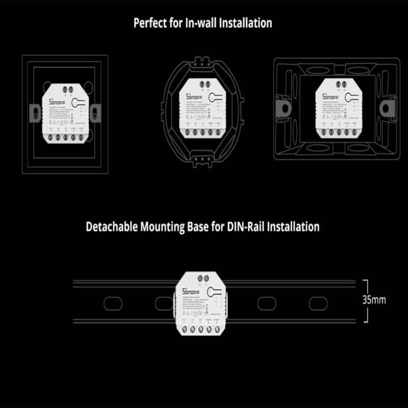 Sonoff - 1-8 unidades Interruptor Inteligente SONOFF DUAL
