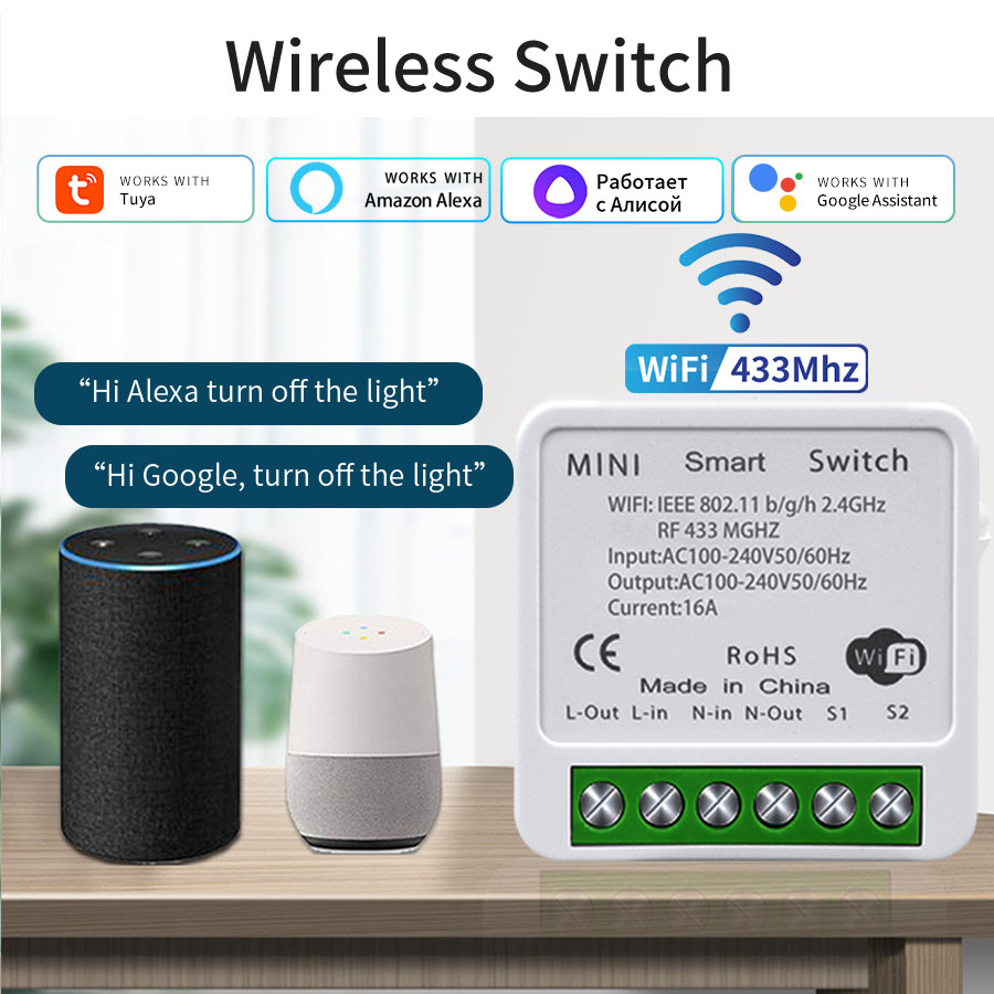 Smart Relay Tuya - Interruptor Inteligente WiFi 16A 20A com