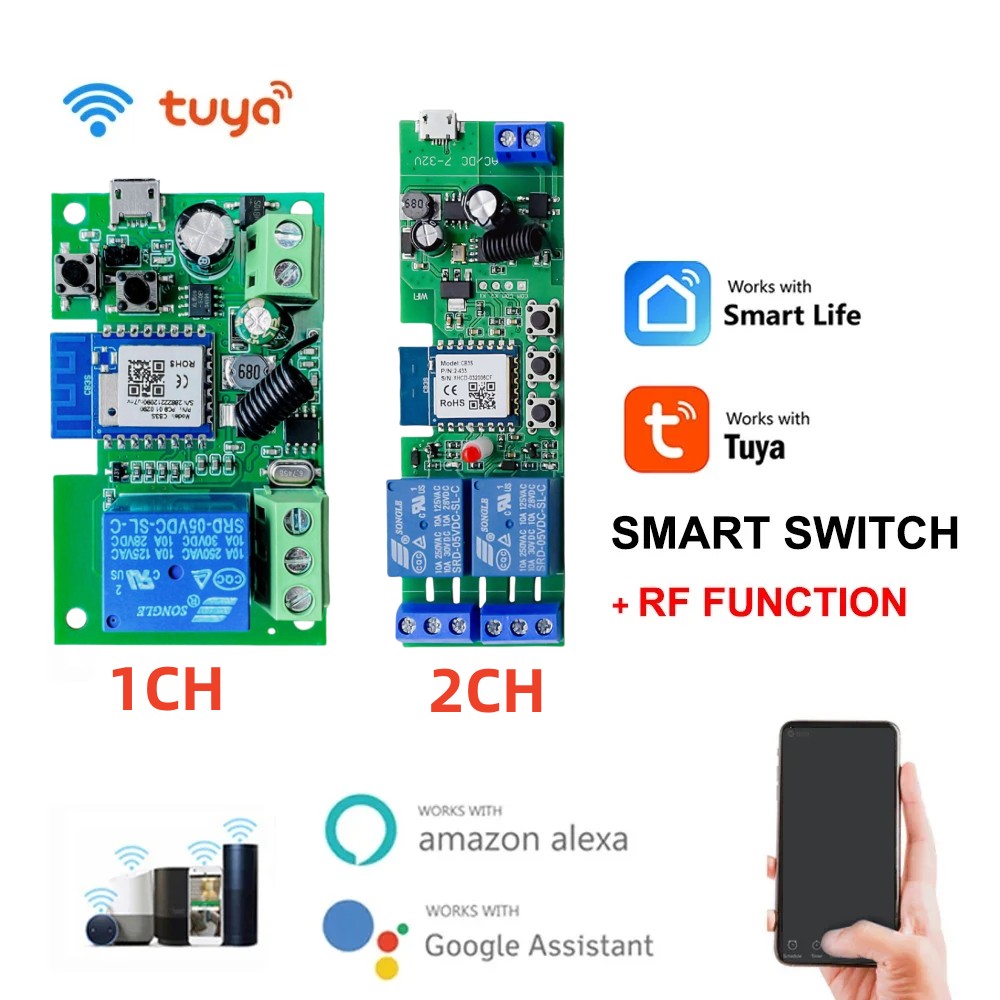 Tuya 4 Channel - Alexa interruptor inteligente tuya casa inteligente