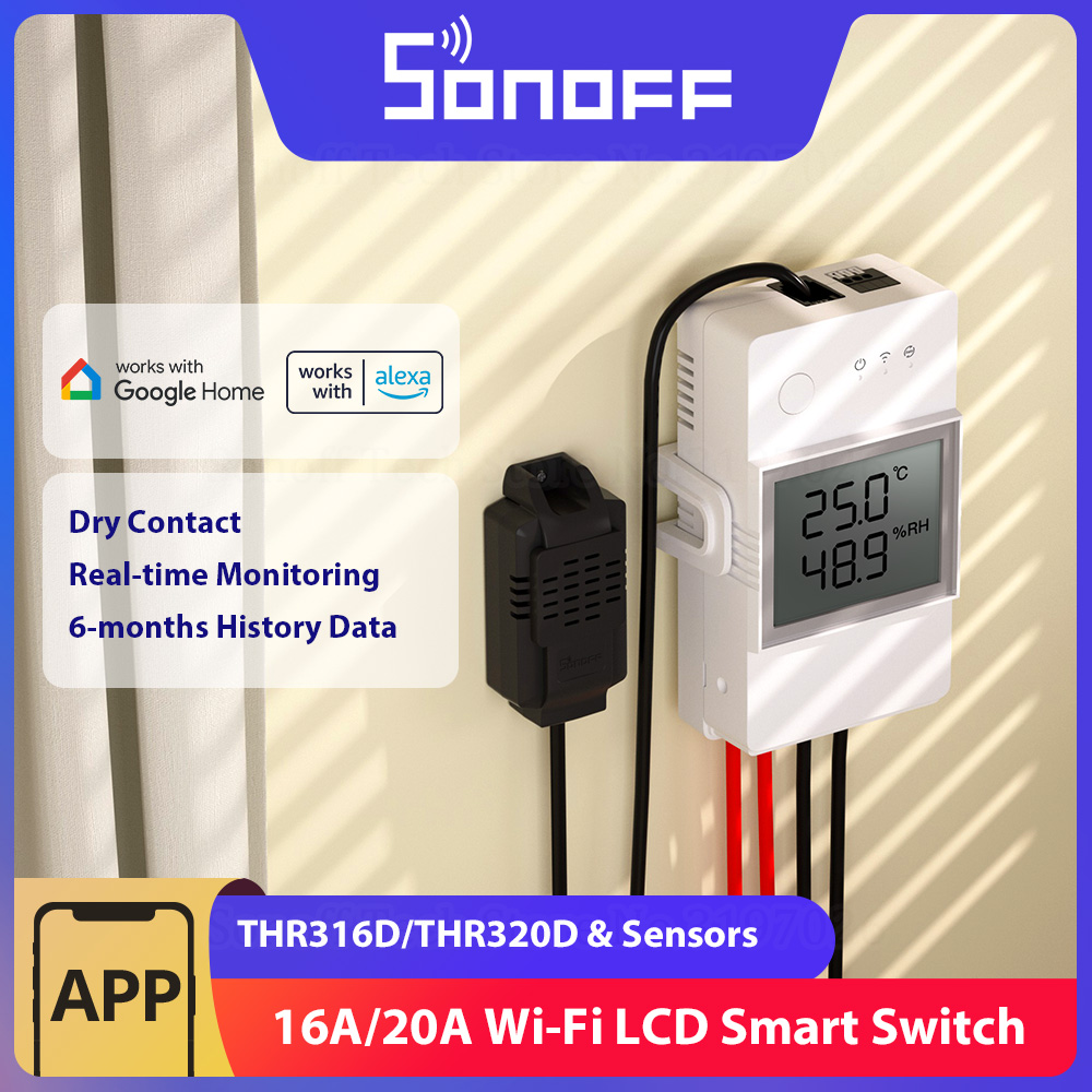 Sonoff Mini R4 - Sonoff thr316d/thr320d interruptor inteligente de temperatura