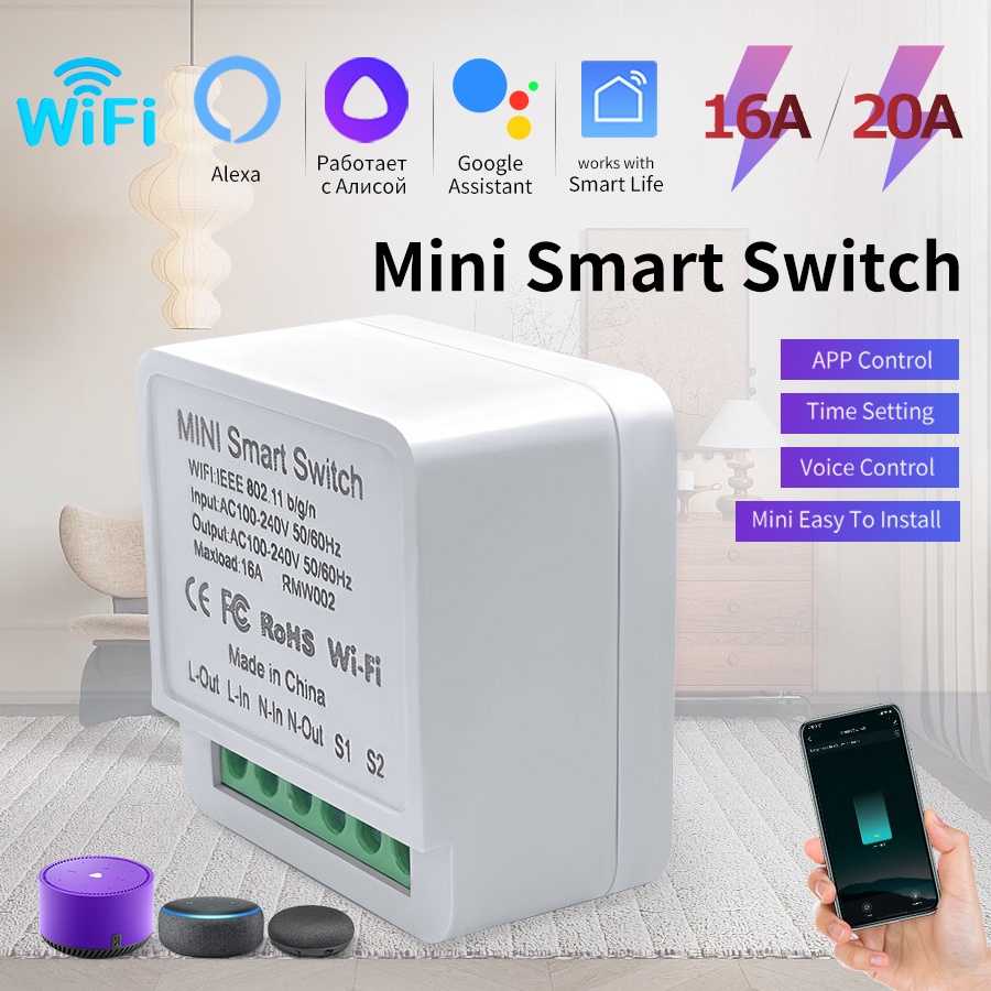 Sonoff Mini R4 - WiFi Mini Módulo Interruptor Inteligente, Controle