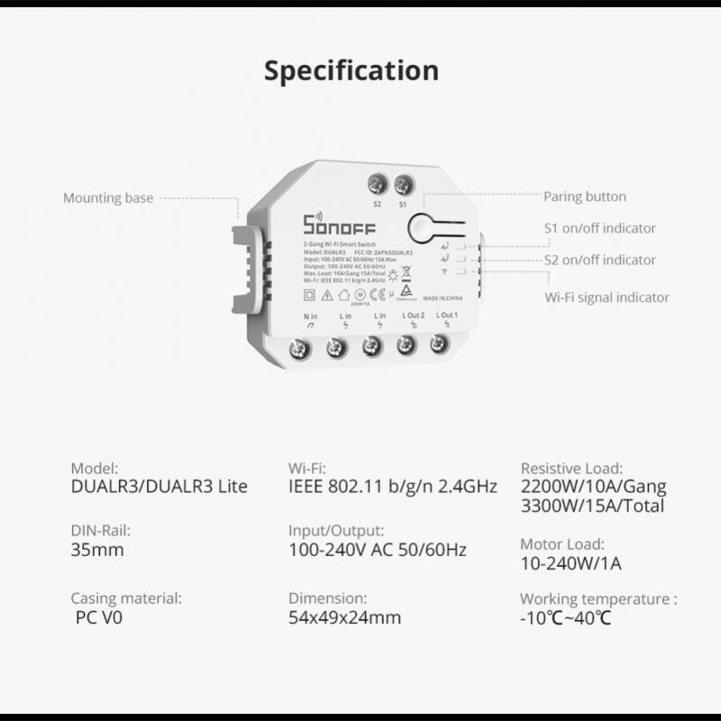 1-8 unidades Interruptor Intel - Sonoff avaliação e preço