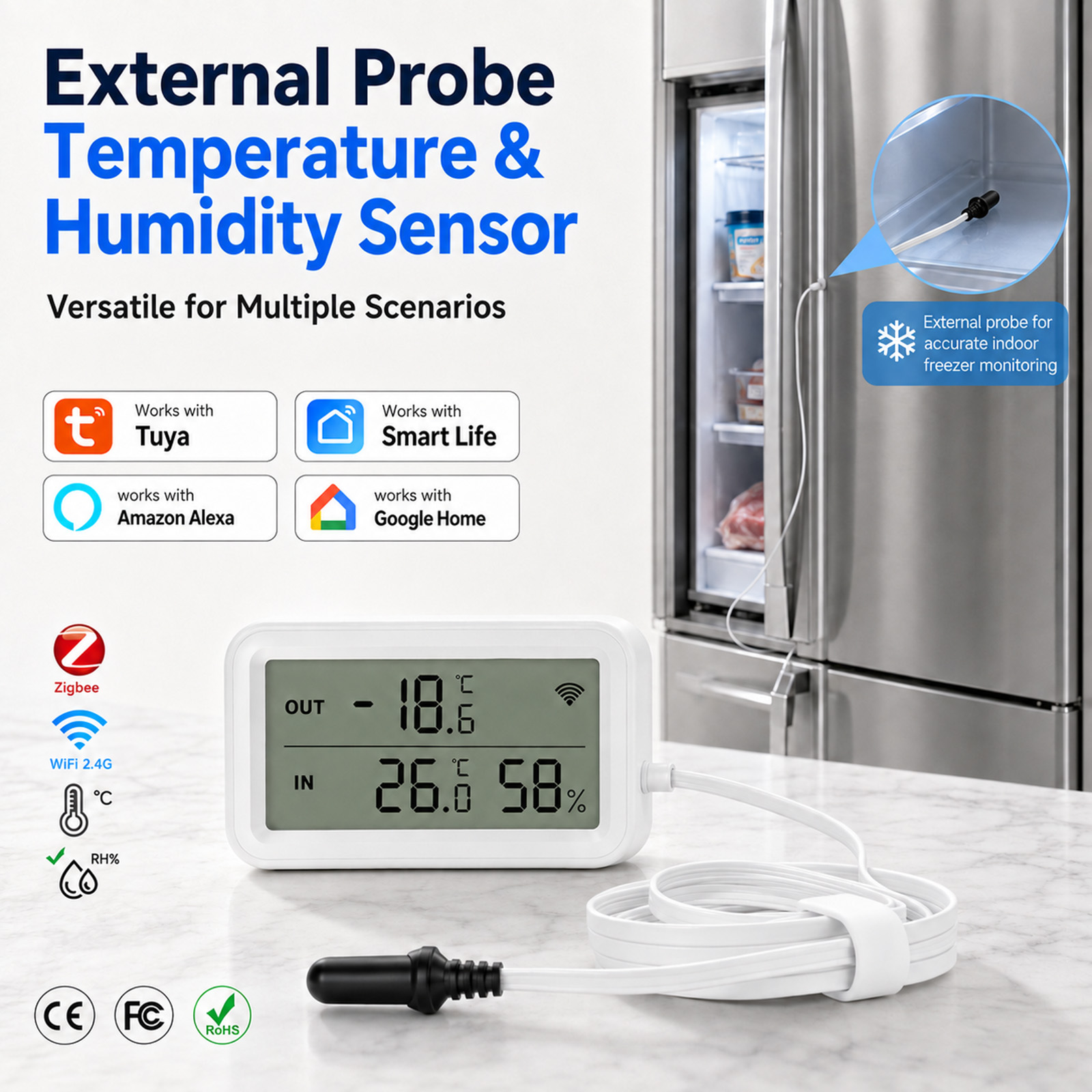 Sensor de Temperatura e Umidad - Tuya Smart avaliação e preço